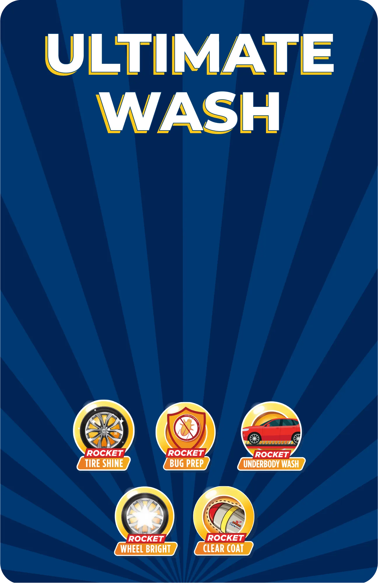 25-RCW-Ultimate-Wash-Grimes-cf Rocket Wash Pricing Plan Graphic with feature icons at Andermatt