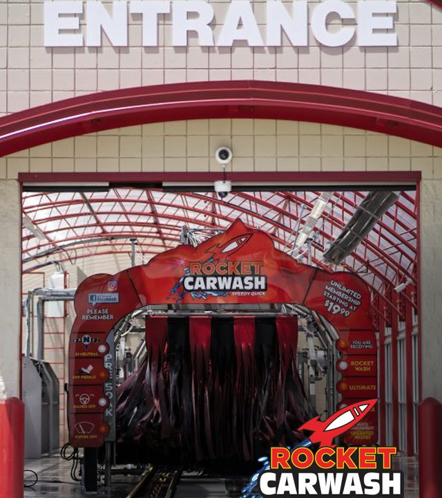Rocket Car Wash Entrance - Burleson Location