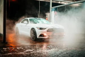 Car getting cleaned 